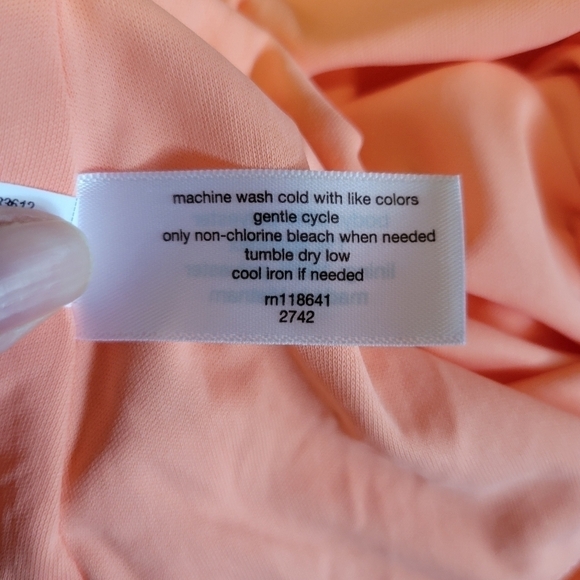 New lane bryant size 26/28 Lena surprise peachy colored rose print dress - Picture 6 of 8